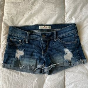 Hollister distressed jean shorts